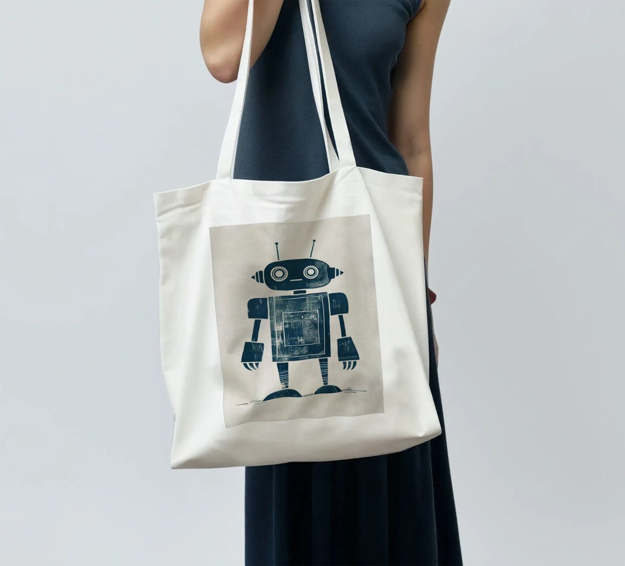 Boho Nursery 12 Robot borsa in juta da Boho Print Collection