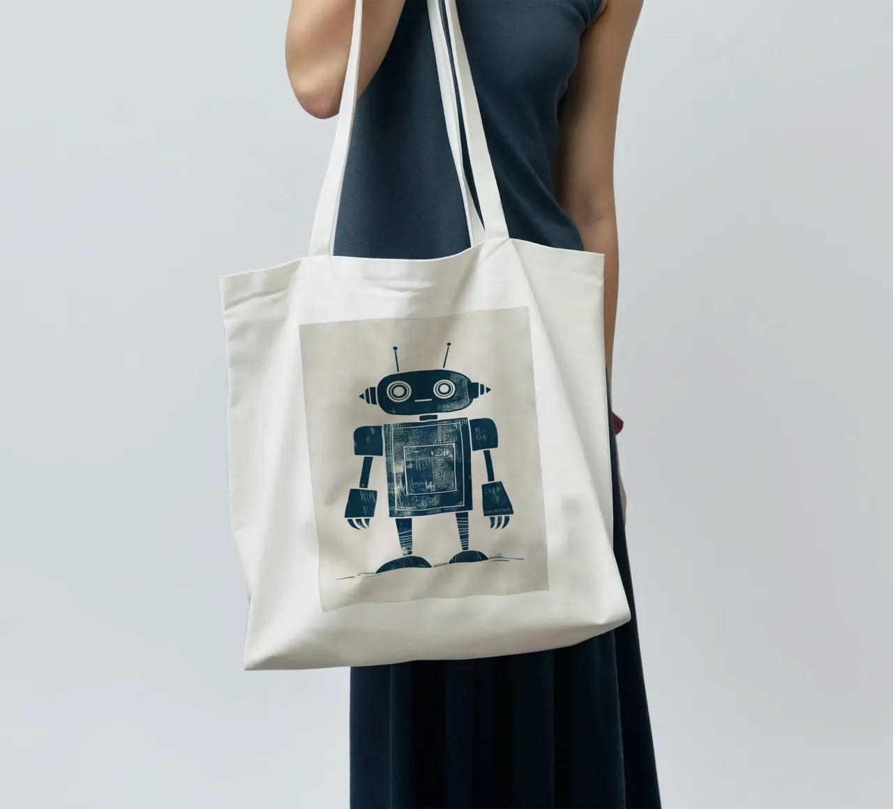 Boho Nursery 12 Robot borsa in juta da Boho Print Collection