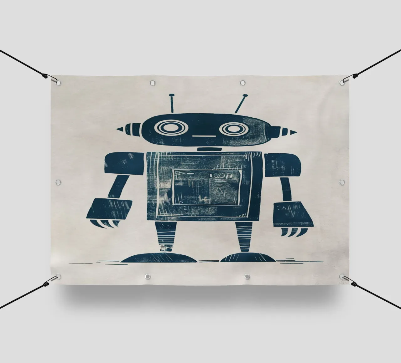 Boho Nursery 12 Robot pvc-zeil van Boho Print Collection