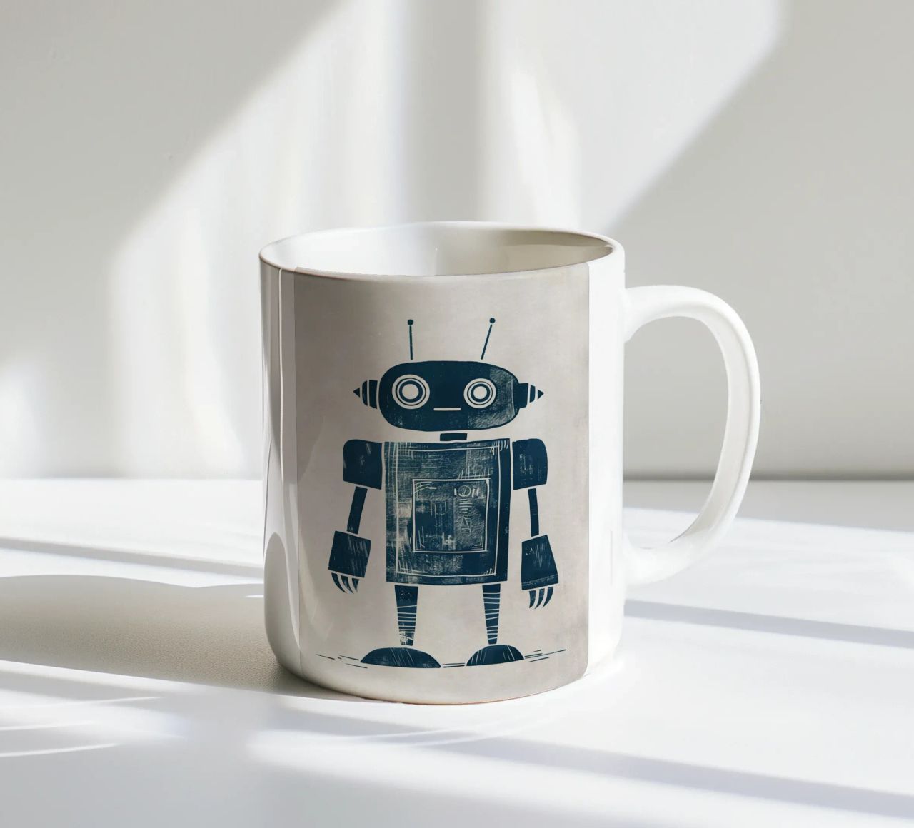 Boho Nursery 12 Robot tazza in ceramica da Boho Print Collection