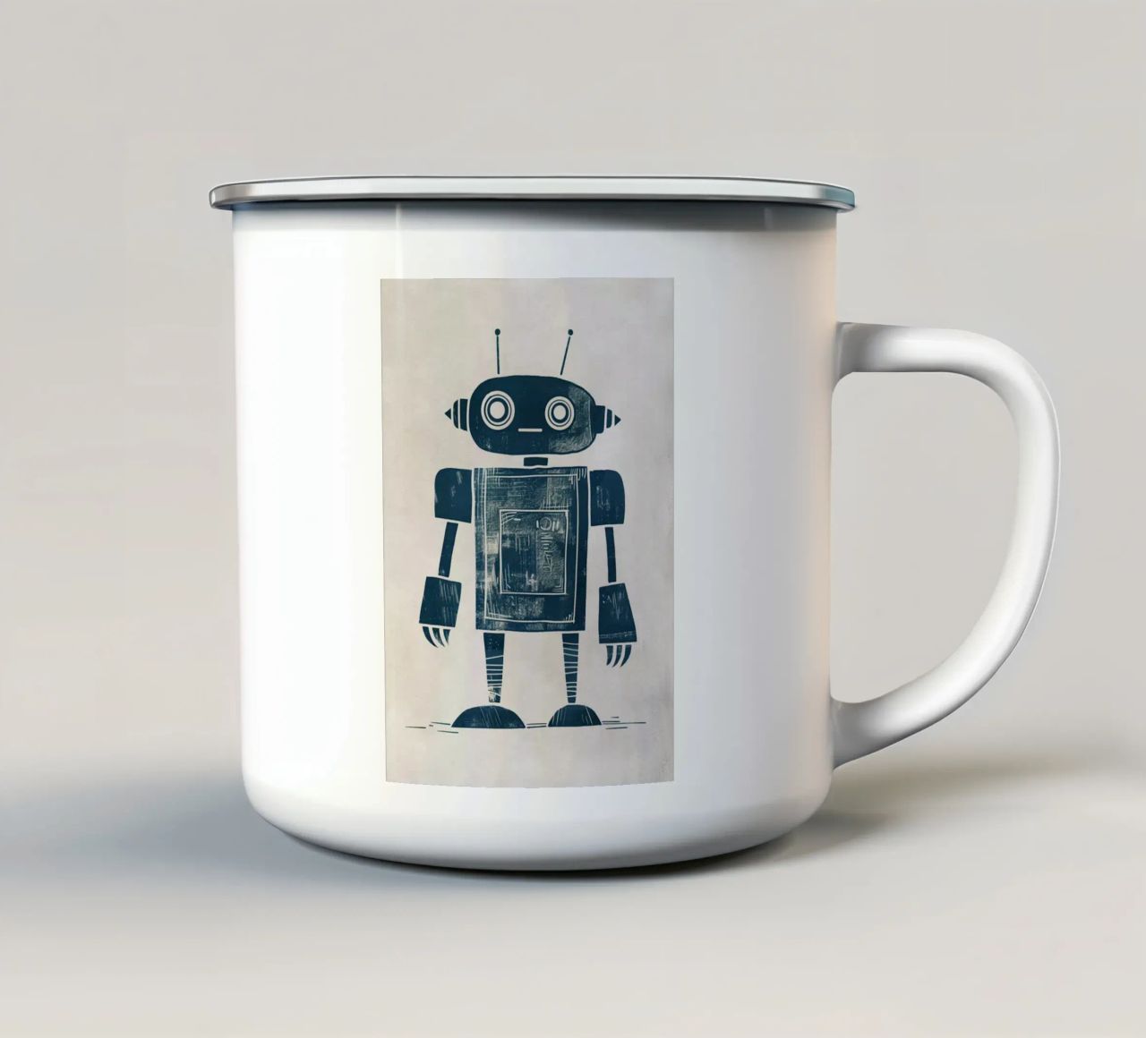 Boho Nursery 12 Robot tazza in smalto da Boho Print Collection