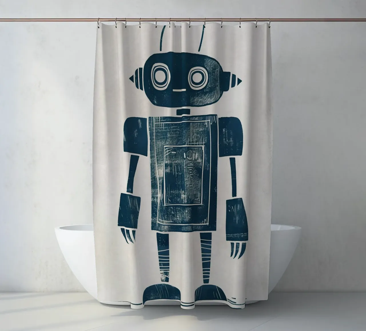 Boho Nursery 12 Robot tenda da doccia da Boho Print Collection