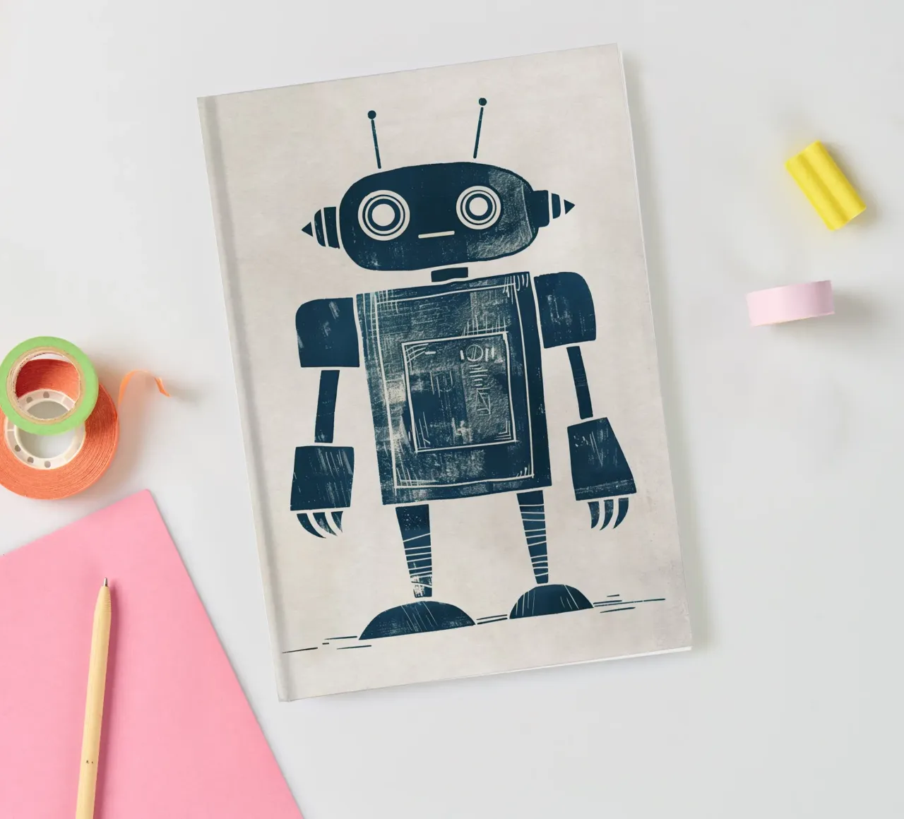 Boho Nursery 12 Robot notebook by Boho Print Collection