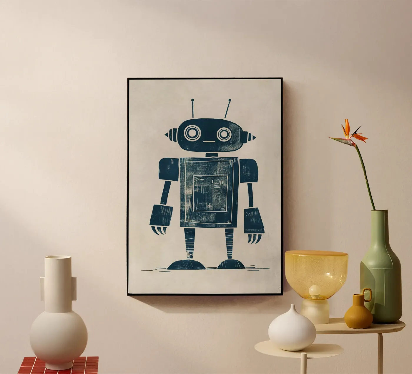 Boho Nursery 12 Robot Acryl-Glas von Boho Print Collection