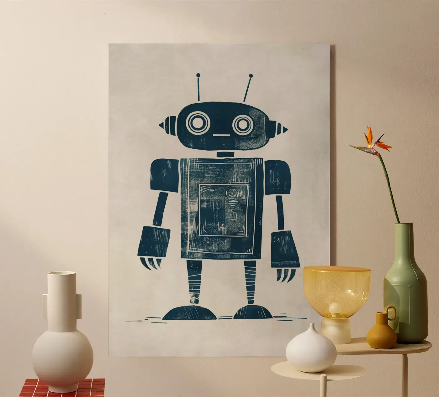 Boho Nursery 12 Robot acrylic glass by Boho Print Collection