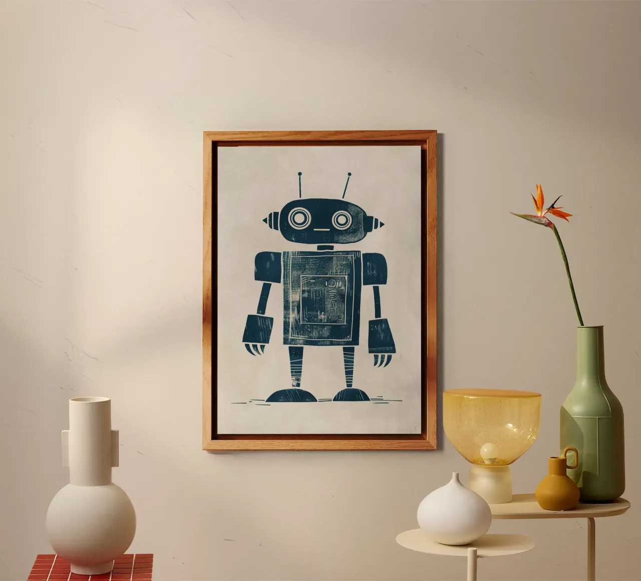Boho Nursery 12 Robot Alu-Dibond von Boho Print Collection