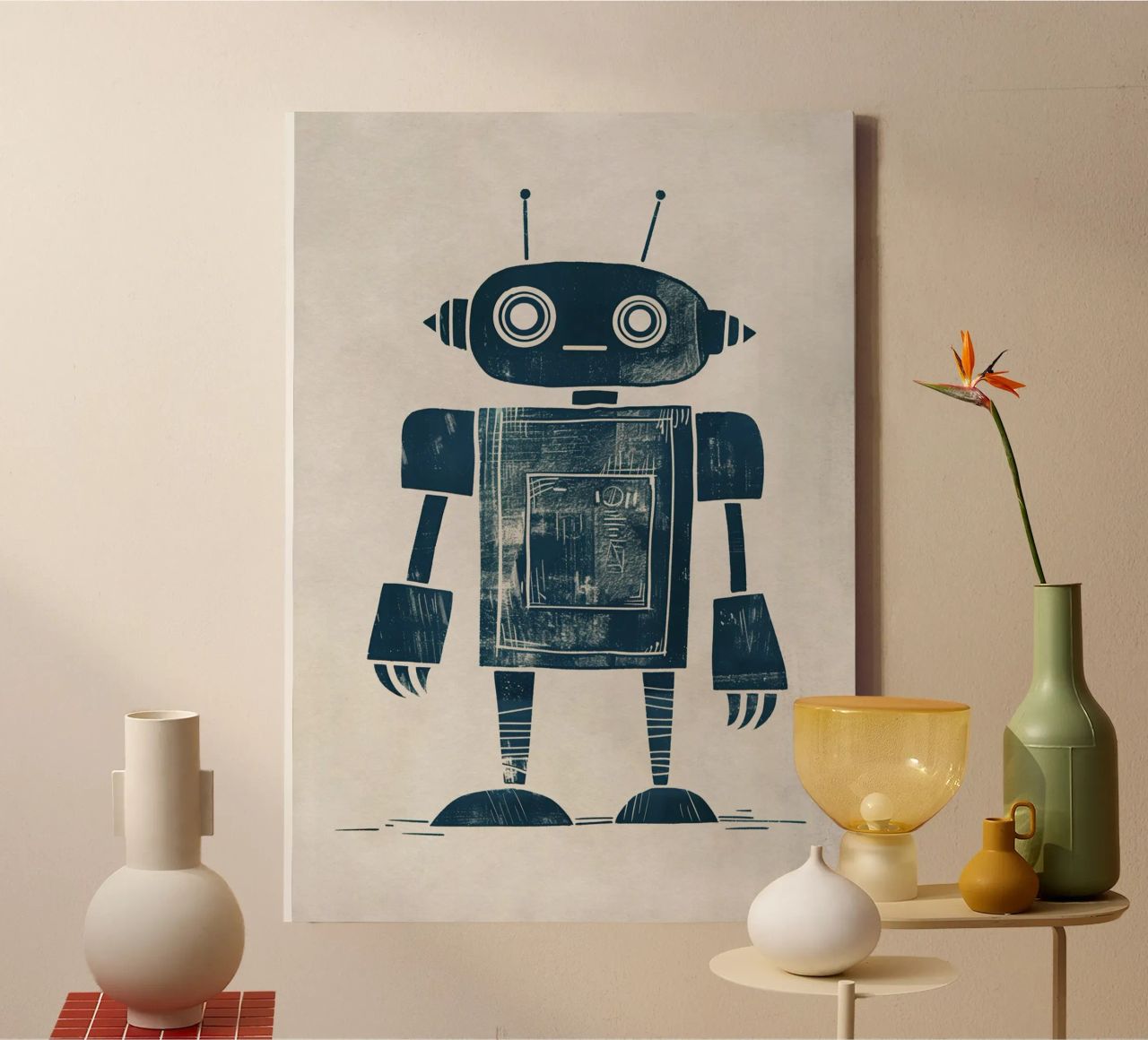 Boho Nursery 12 Robot tela da Boho Print Collection