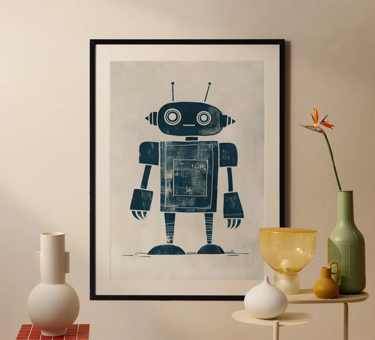 Boho Nursery 12 Robot carta hahnemühle da Boho Print Collection