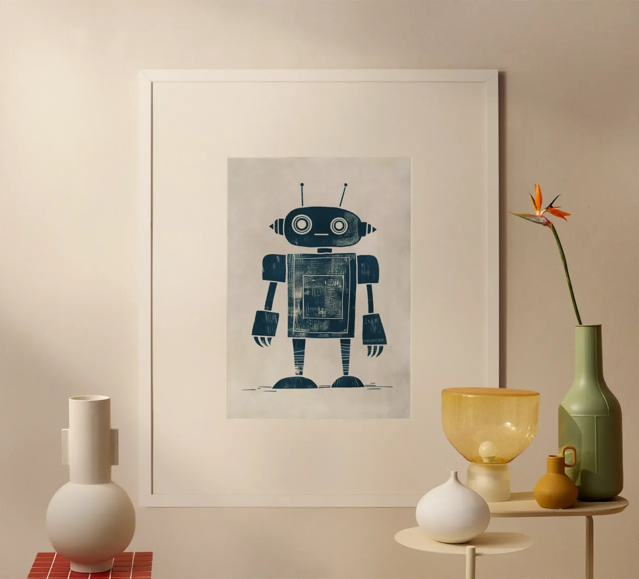Boho Nursery 12 Robot carta hahnemühle da Boho Print Collection