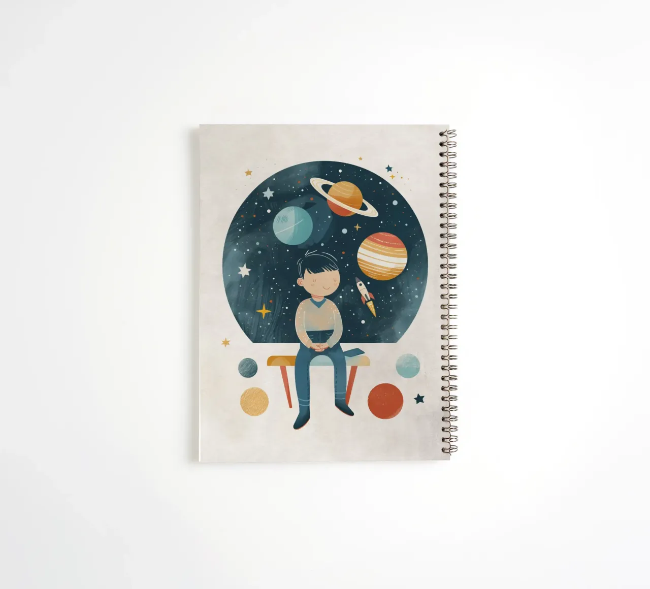 Boho Nursery 13 Astronomer spiral notebook by Boho Print Collection