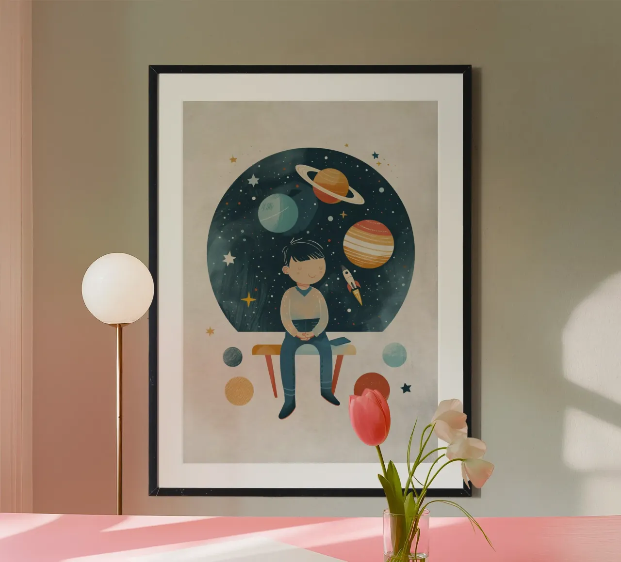 Boho Nursery 13 Astronomer carta hahnemühle da Boho Print Collection