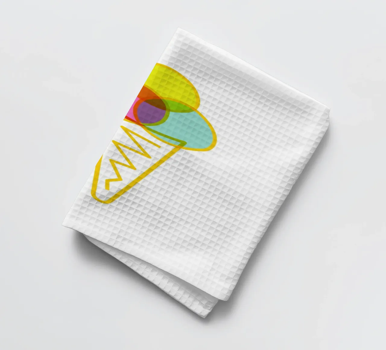 Eis in der Waffel torchon de Constanze Art Direction