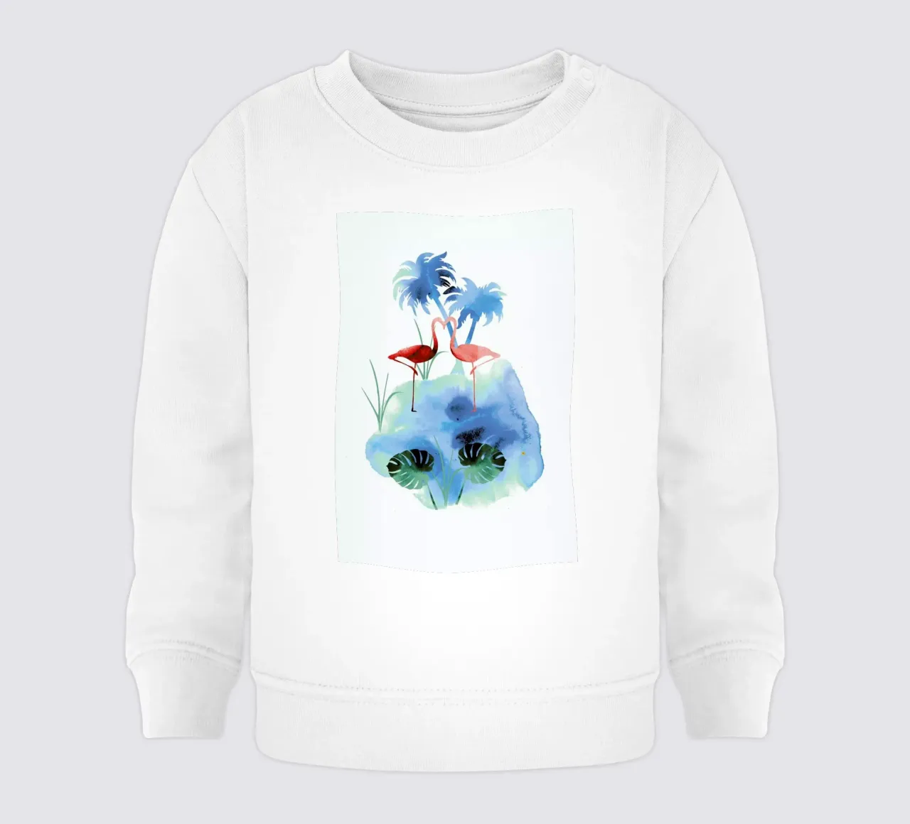Flamingo Blues felpa neonato da XOXO Arte