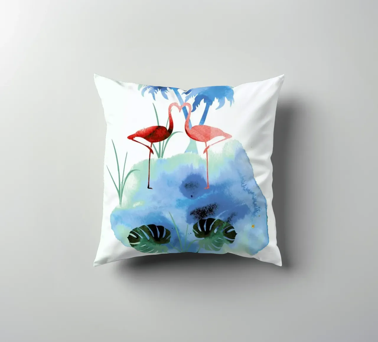 Flamingo Blues cuscino da XOXO Arte
