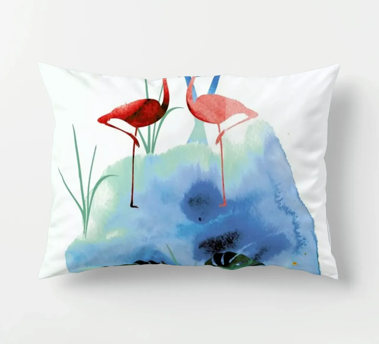 Flamingo Blues cuscino da XOXO Arte