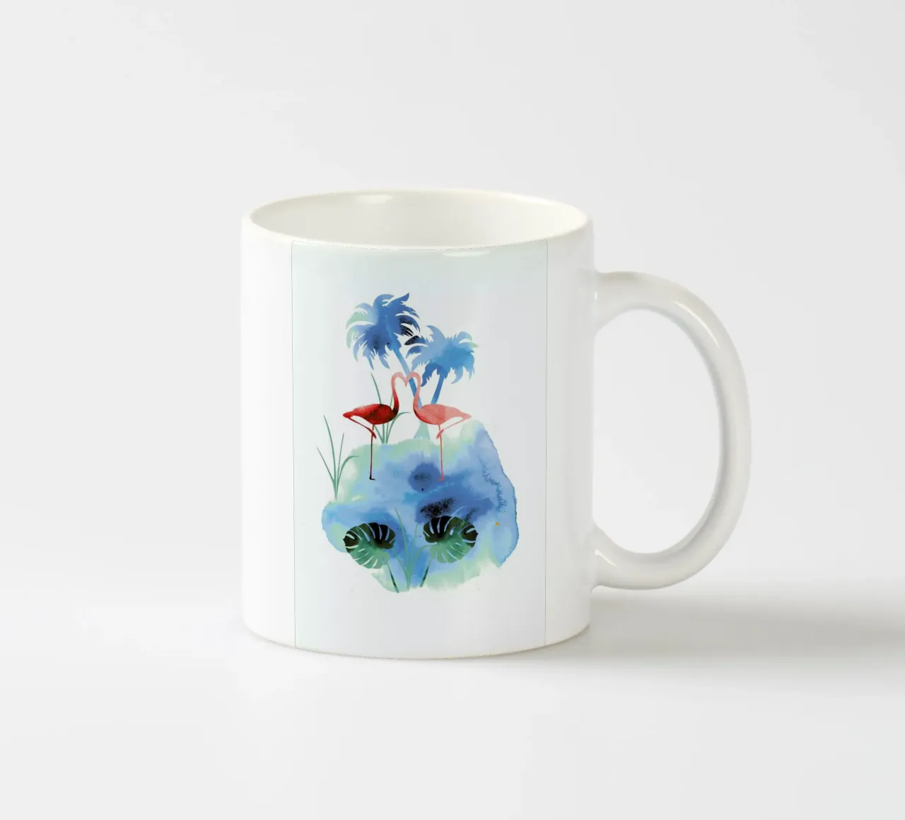 Flamingo Blues tazza in ceramica da XOXO Arte