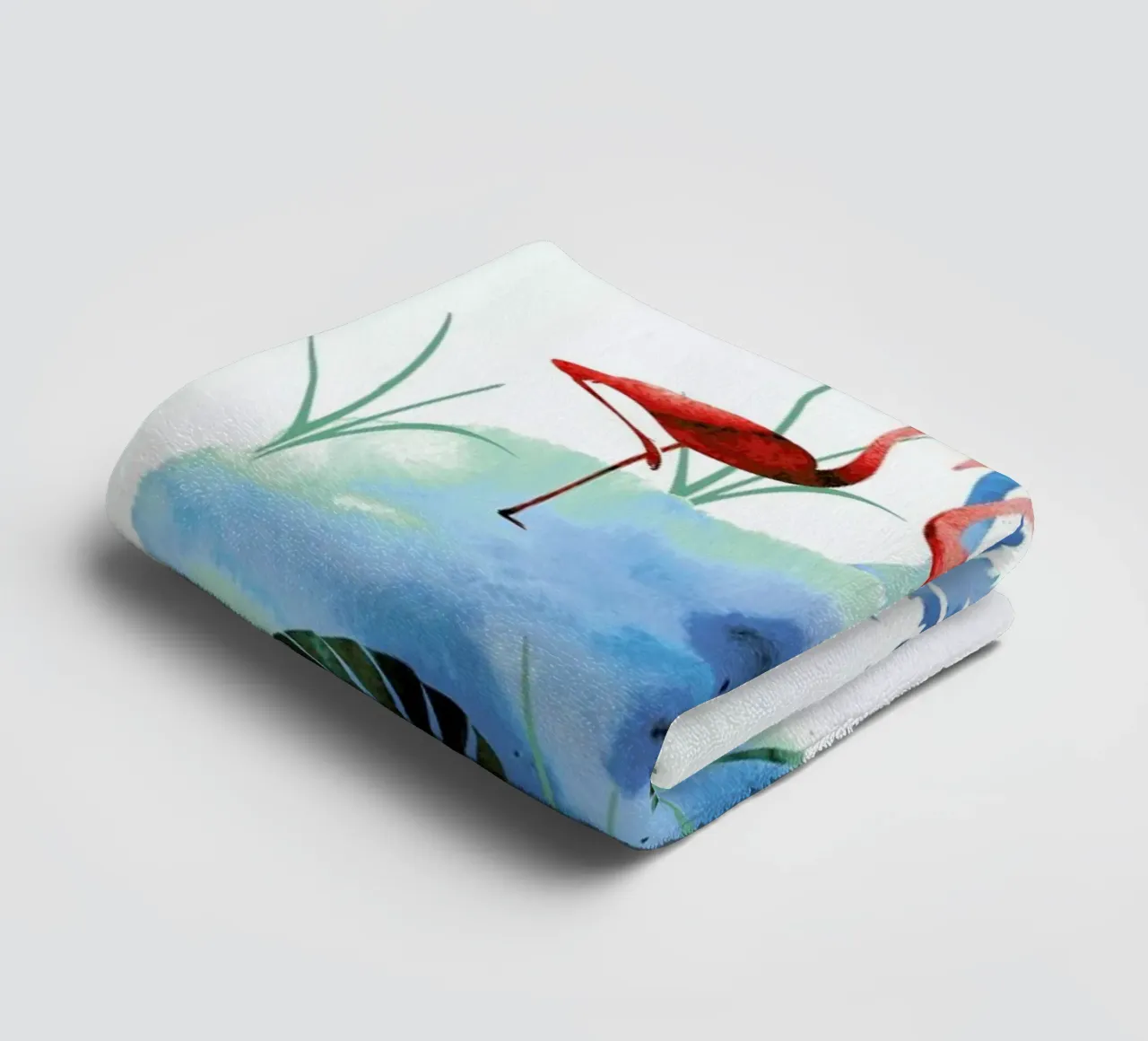Flamingo Blues asciugamano da bagno da XOXO Arte