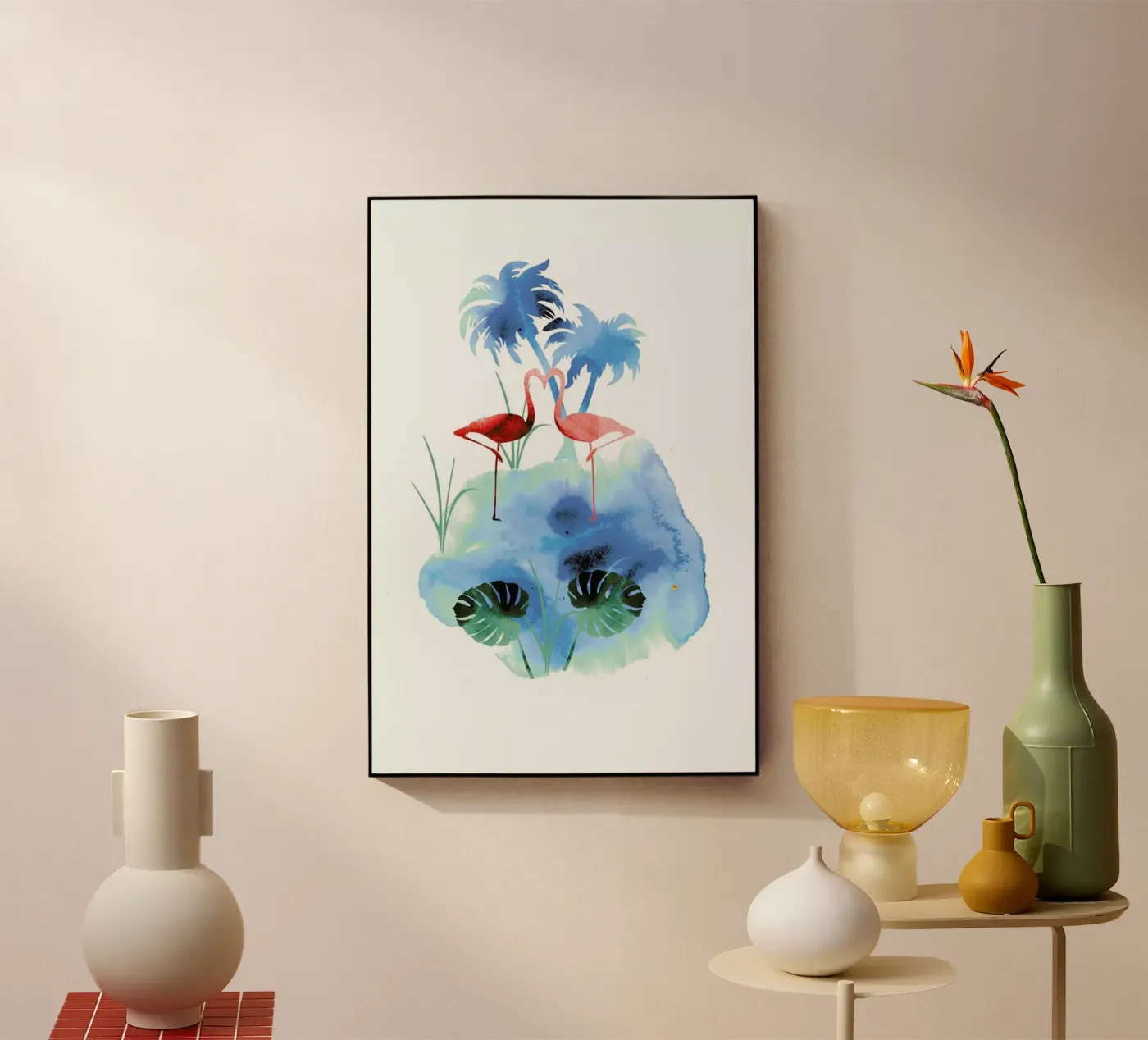 Flamingo Blues plexiglass da XOXO Arte