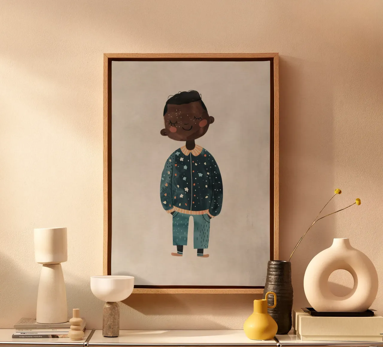 Boho Nursery 13 Dreamer canvas met Baklijst van Boho Print Collection