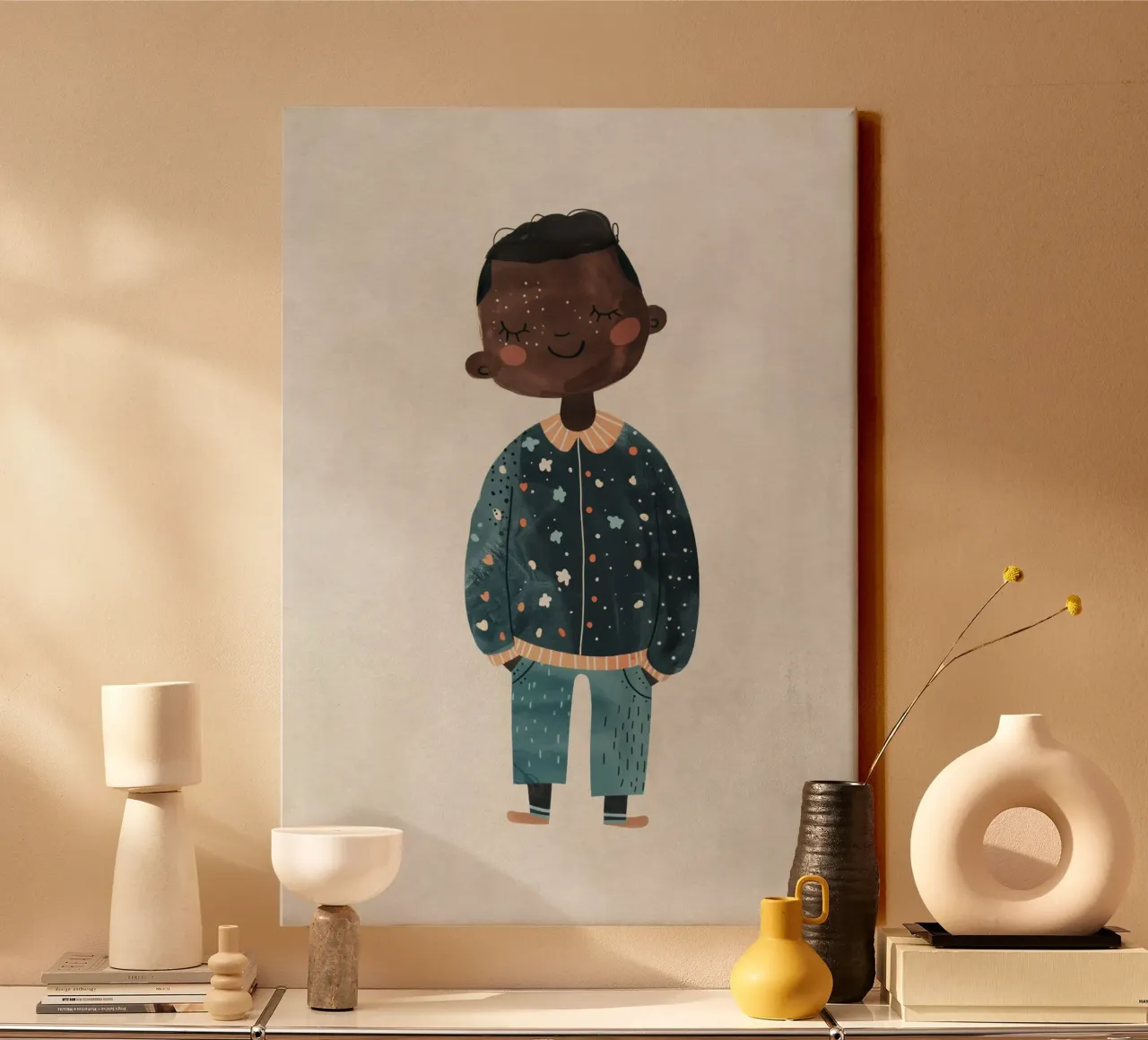 Boho Nursery 13 Dreamer canvas met Baklijst van Boho Print Collection