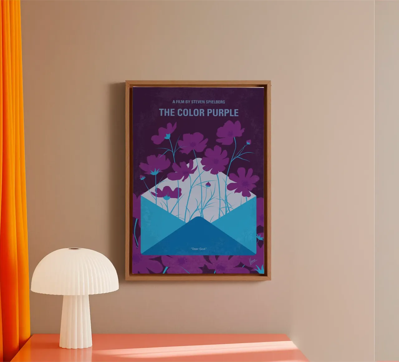 No1109 My The Color Purple minimal movie poster canvas met Baklijst van Chungkong