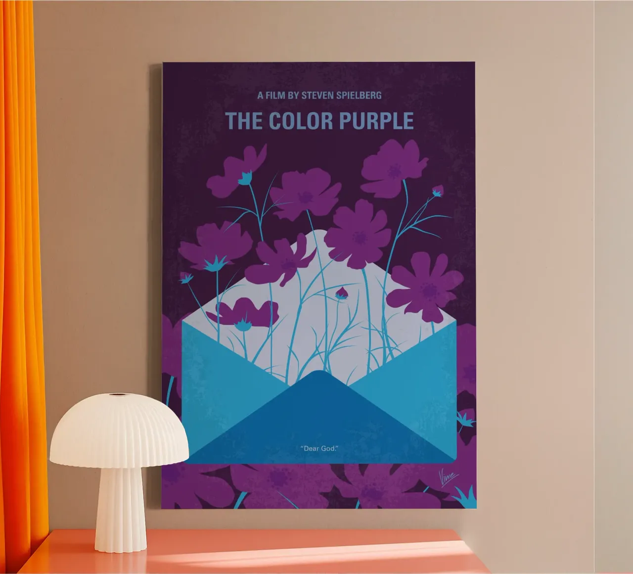 No1109 My The Color Purple minimal movie poster canvas met Baklijst van Chungkong