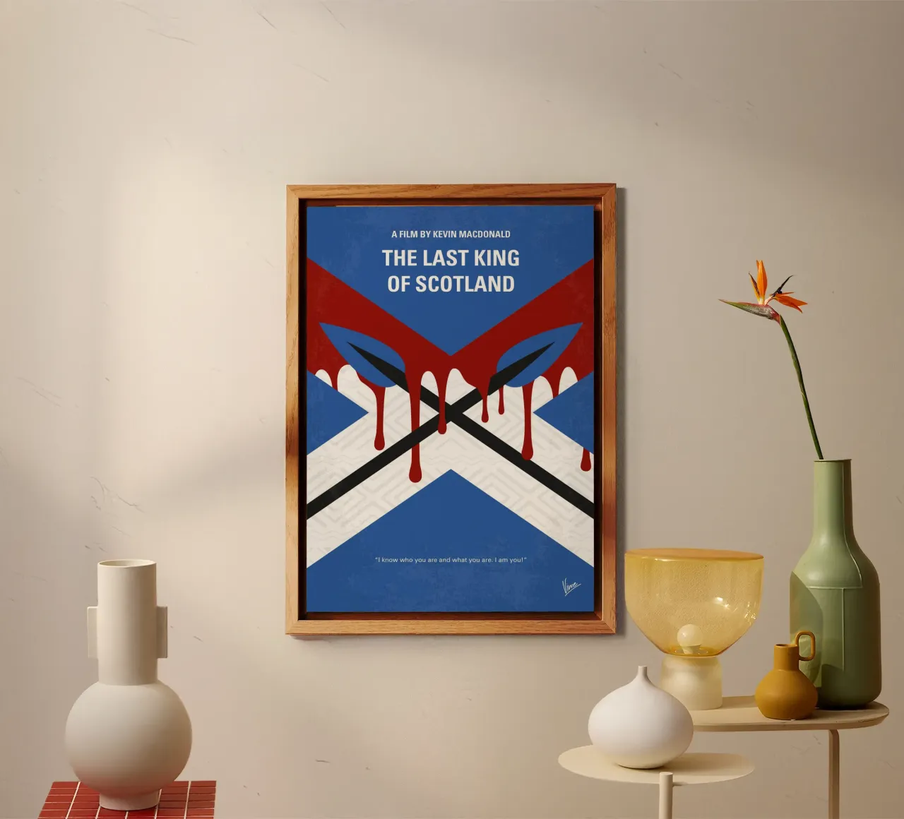 No1110 My The Last King of Scotland minimal movie poster alluminio dibond da Chungkong