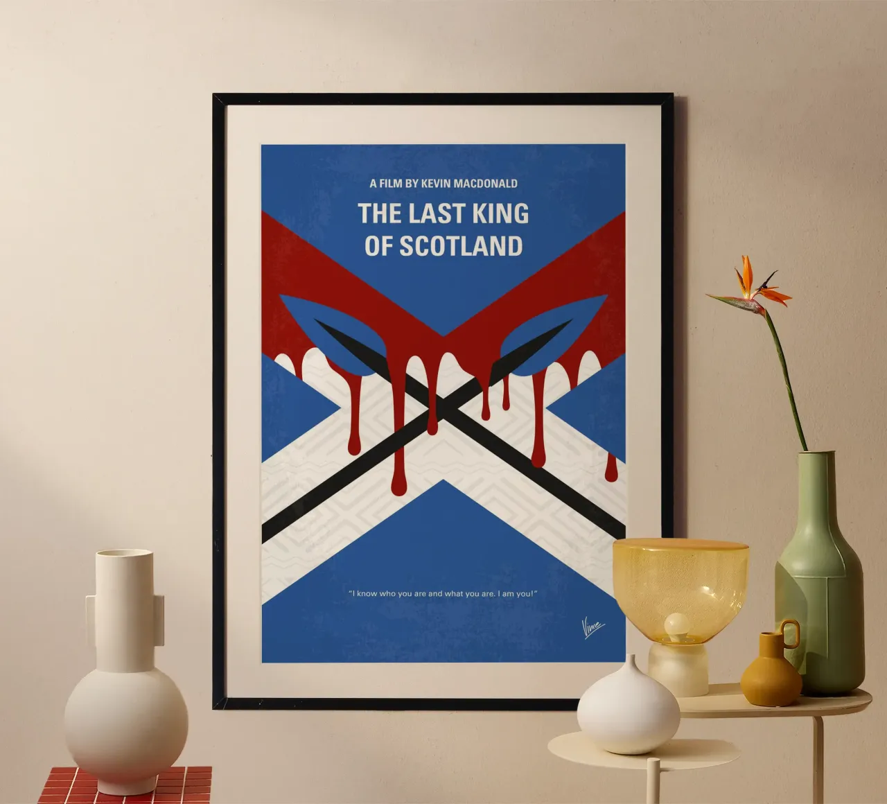 No1110 My The Last King of Scotland minimal movie poster carta hahnemühle da Chungkong