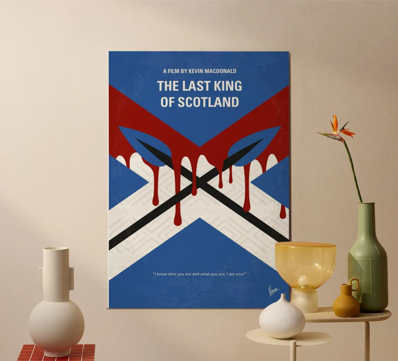 No1110 My The Last King of Scotland minimal movie poster carta hahnemühle da Chungkong