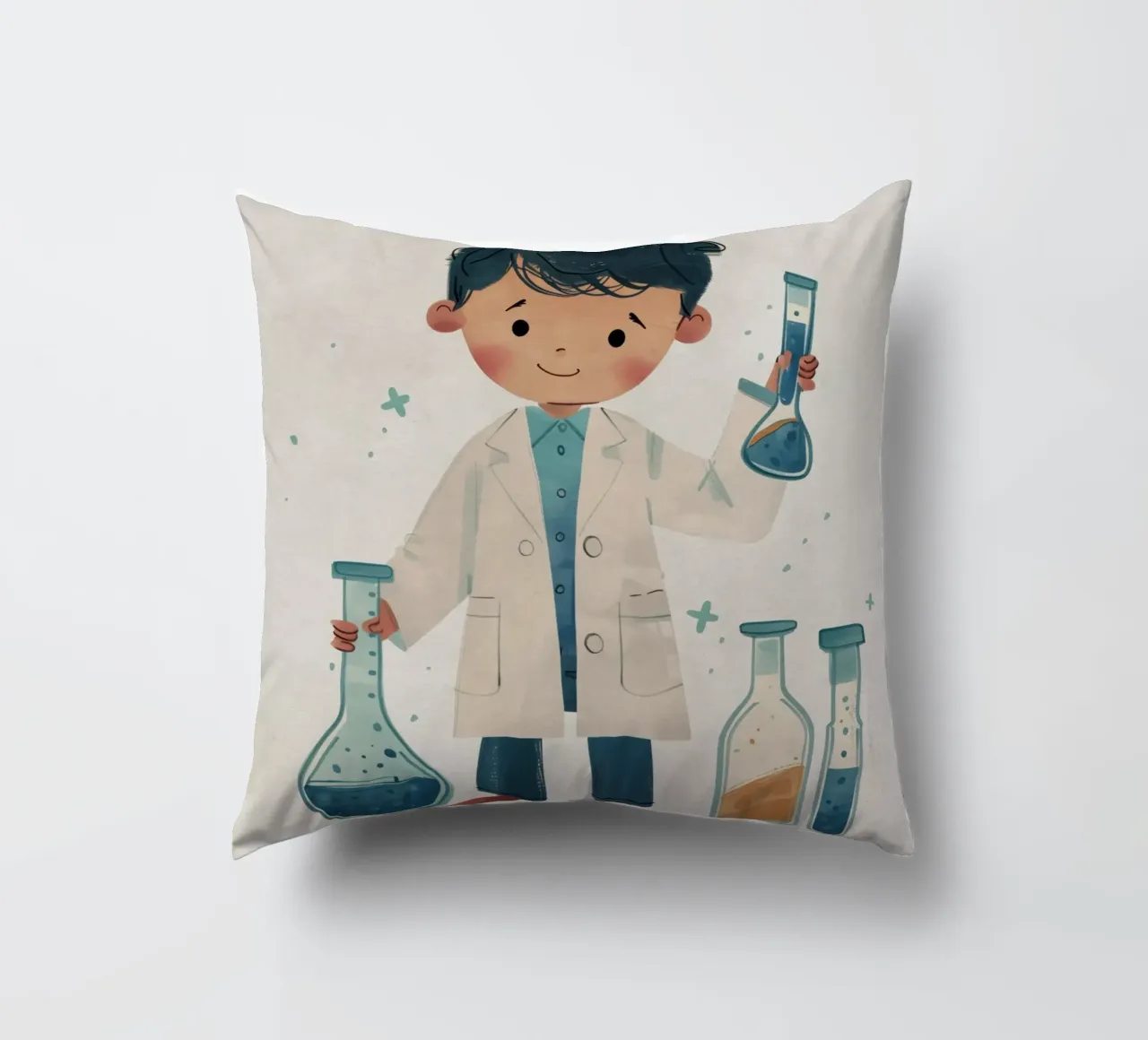 Boho Nursery 13 Scientist cuscino da Boho Print Collection