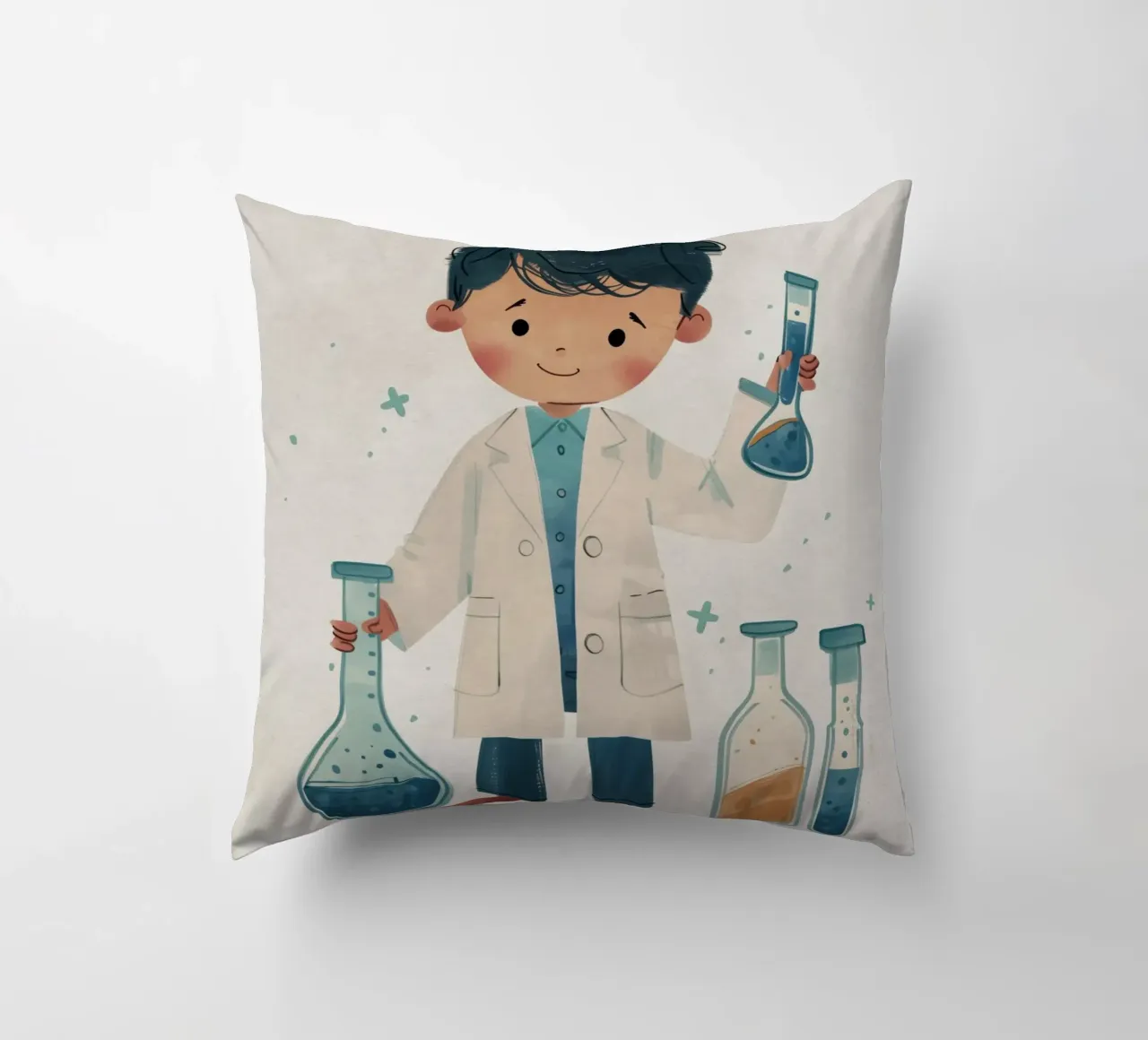 Boho Nursery 13 Scientist cuscino da Boho Print Collection