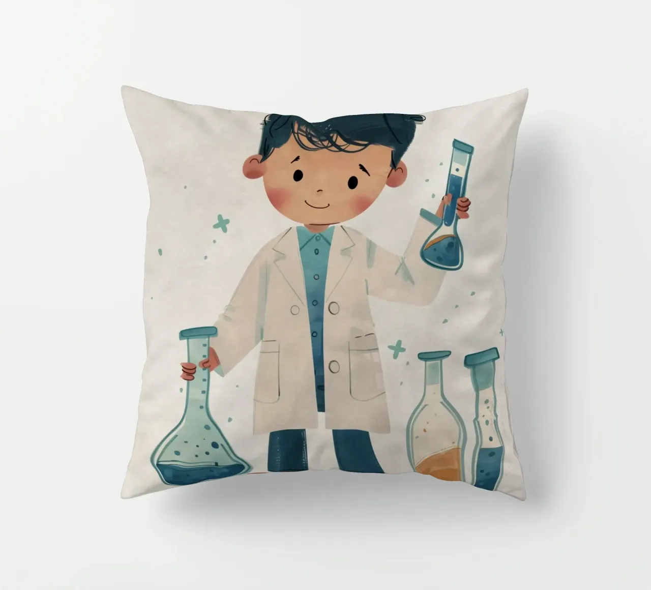 Boho Nursery 13 Scientist cuscino da Boho Print Collection