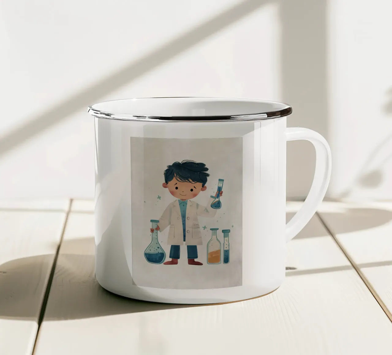 Boho Nursery 13 Scientist tazza in smalto da Boho Print Collection