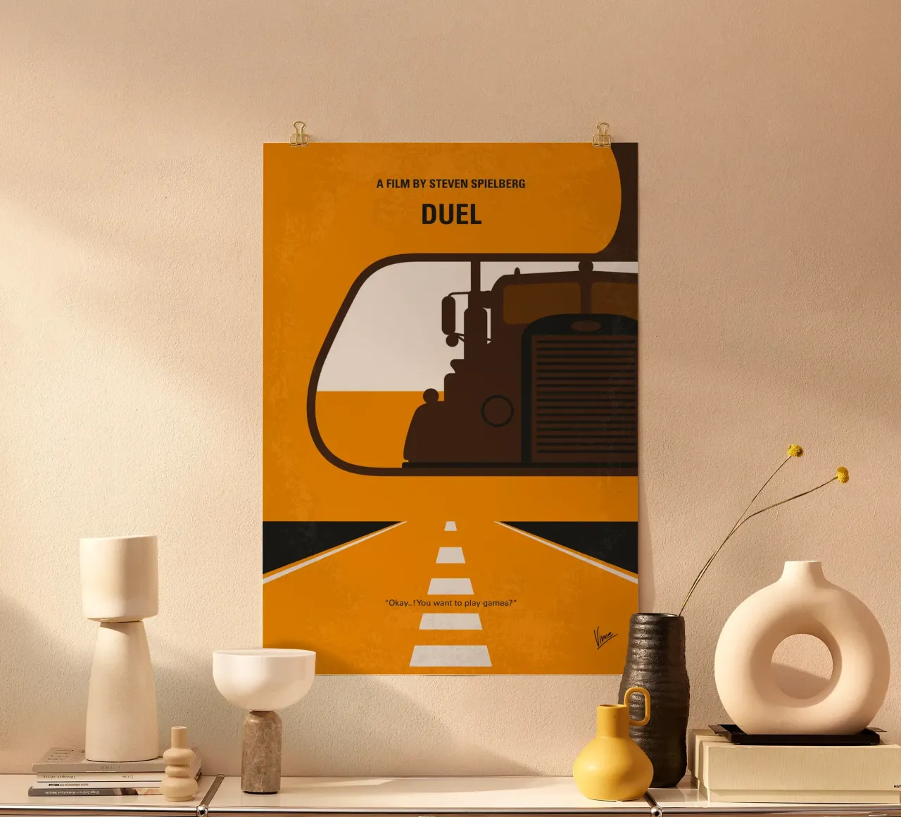 No1111 My Duel minimal movie poster poster con telaio in plastica da Chungkong
