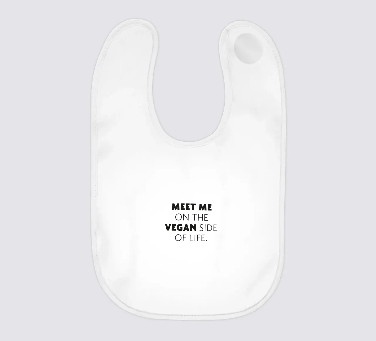 Meet me on the vegan side of life bavaglino da Constanze Art Direction