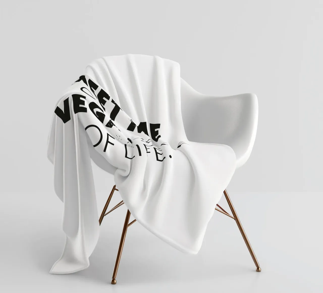Meet me on the vegan side of life coperta in pile da Constanze Art Direction