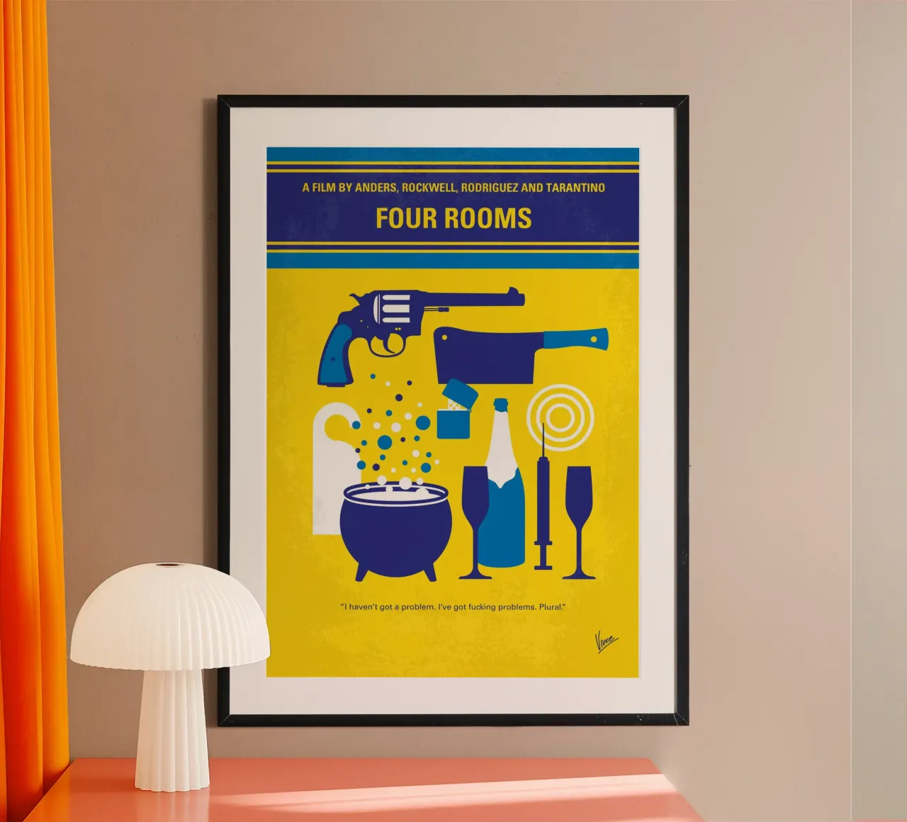 No1114 My Four Rooms minimal movie poster poster con telaio in plastica da Chungkong