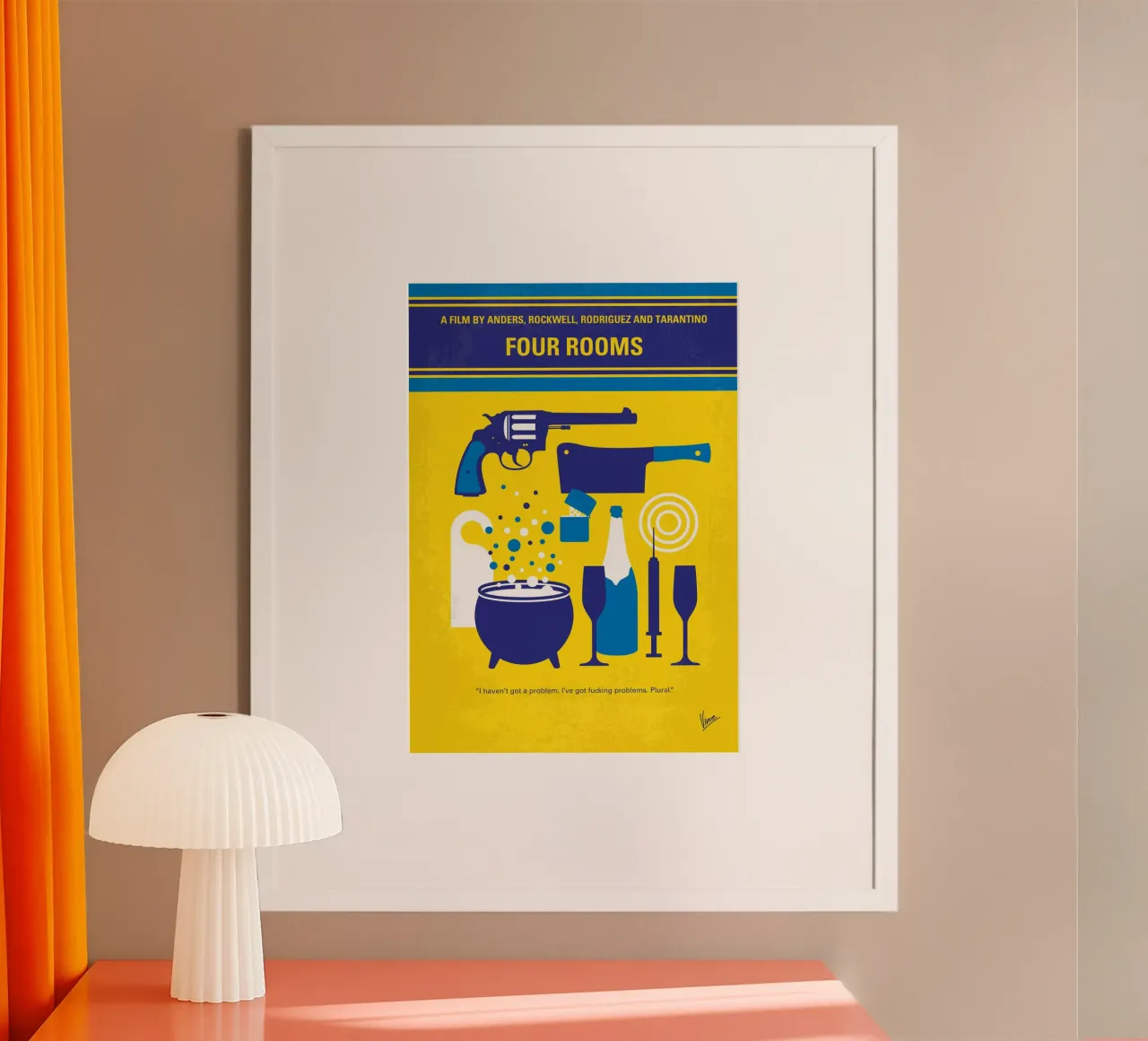 No1114 My Four Rooms minimal movie poster poster con telaio in plastica da Chungkong