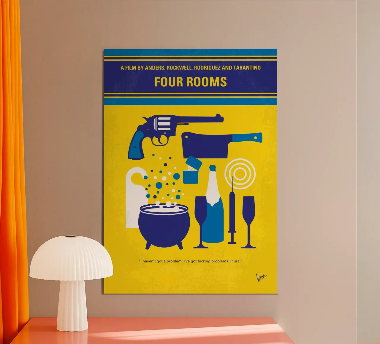 No1114 My Four Rooms minimal movie poster poster con telaio in plastica da Chungkong