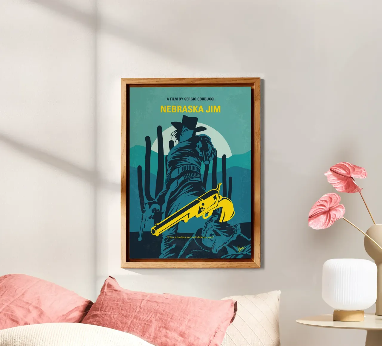 No1117 My Nebraska Jim minimal movie poster Alu-Dibond von Chungkong
