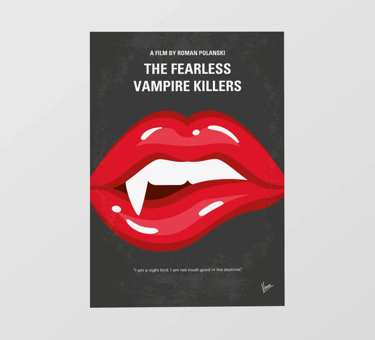 No1119 My The Fearless Vampire Killers minimal movie poster telo in pvc da Chungkong