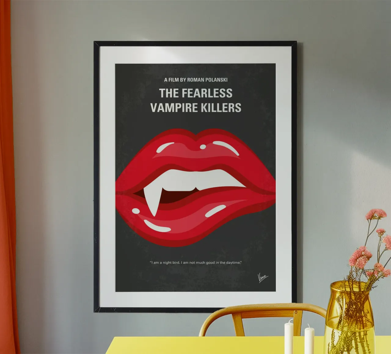 No1119 My The Fearless Vampire Killers minimal movie poster carta hahnemühle da Chungkong
