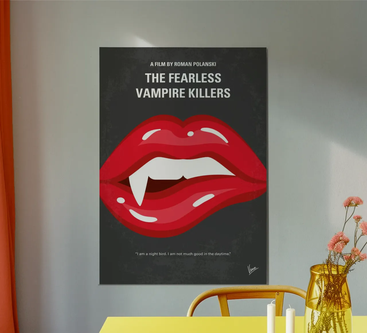 No1119 My The Fearless Vampire Killers minimal movie poster carta hahnemühle da Chungkong