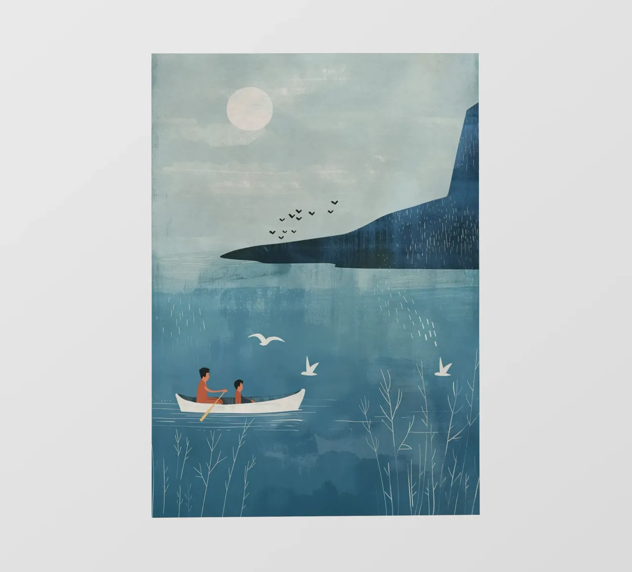 Boho Nursery 14 Boat pellicola backlit da Boho Print Collection
