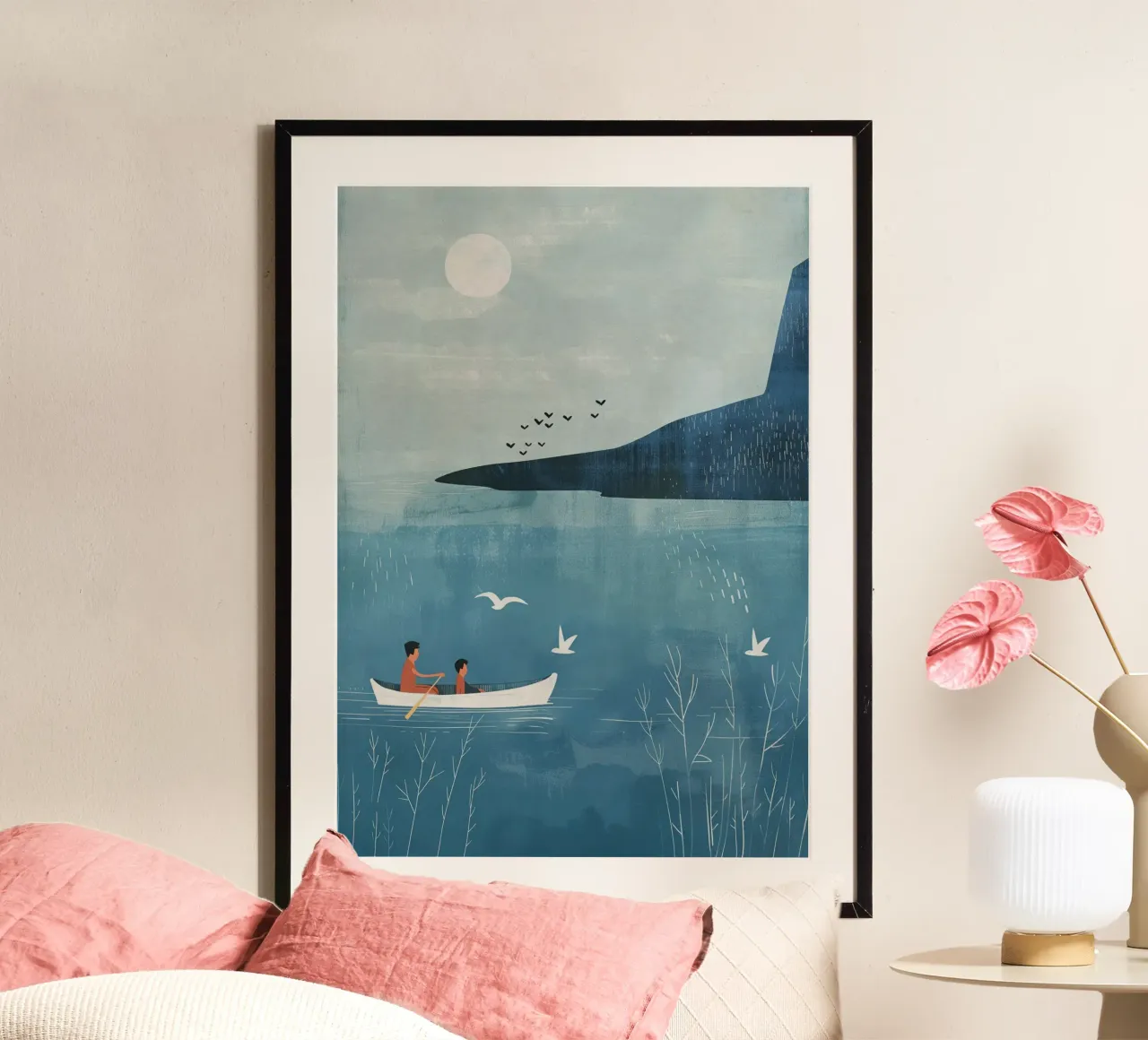 Boho Nursery 14 Boat poster by Boho Print Collection