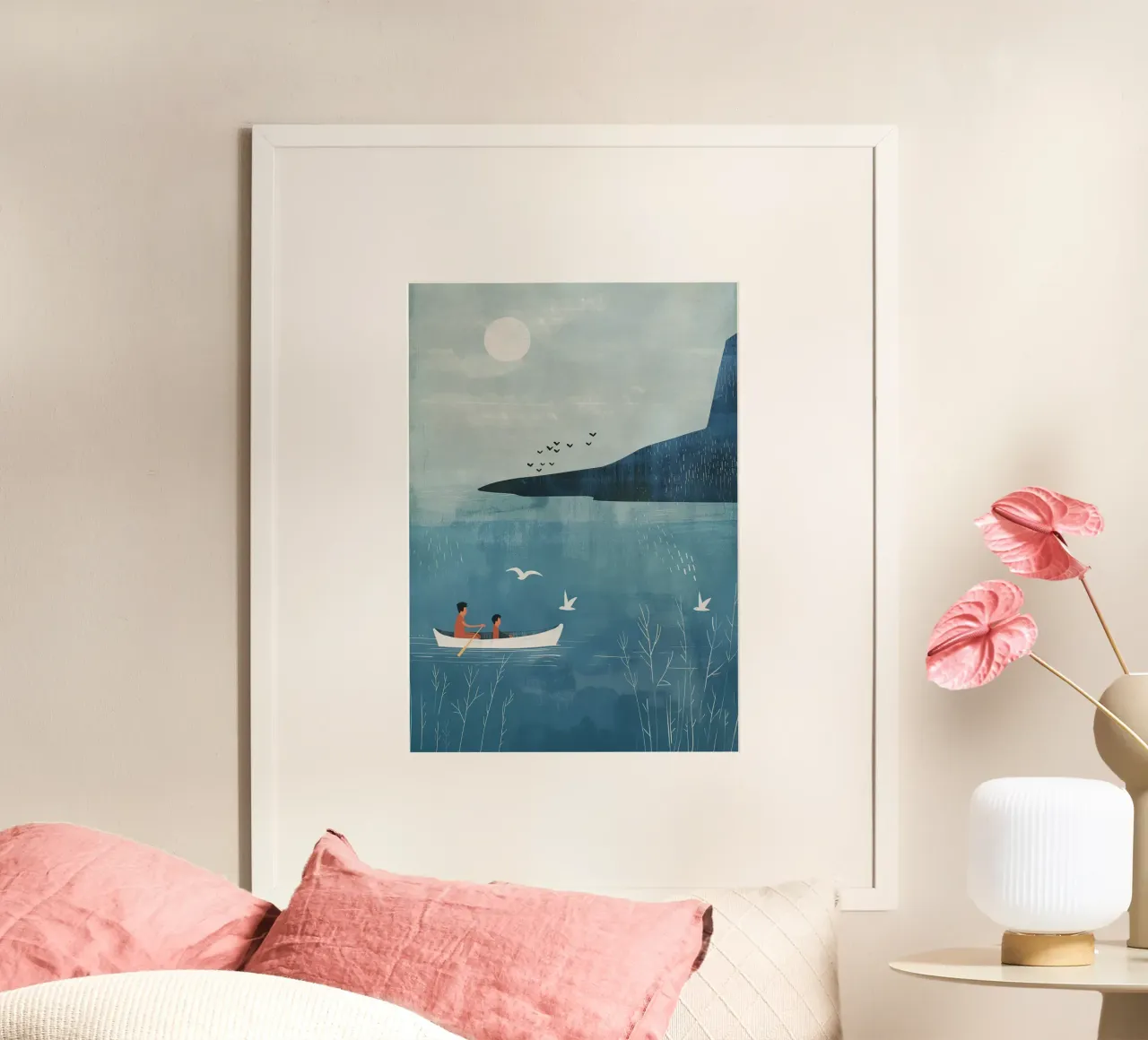 Boho Nursery 14 Boat poster by Boho Print Collection
