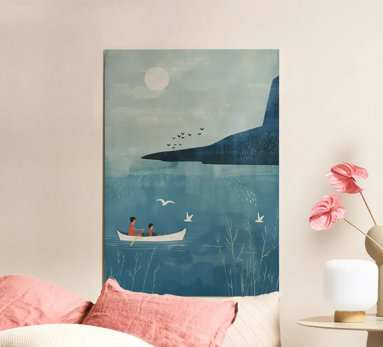 Boho Nursery 14 Boat poster by Boho Print Collection