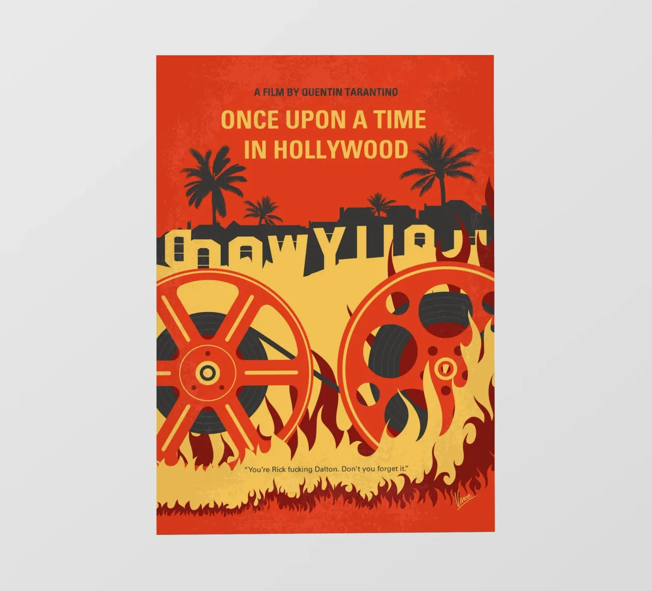 No1120 My Once Upon a Time in Hollywood minimal movie poster lonas publicitarias de Chungkong