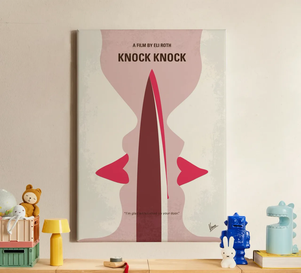 No1122 My Knock Knock minimal movie poster tela con Cornice a cassetta da Chungkong