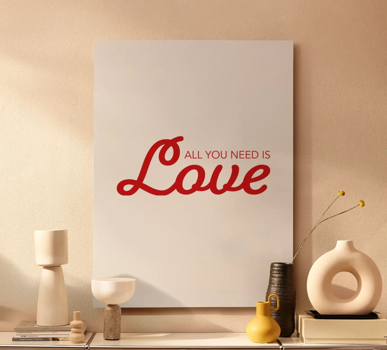 All you need is love alluminio dibond da Constanze Art Direction
